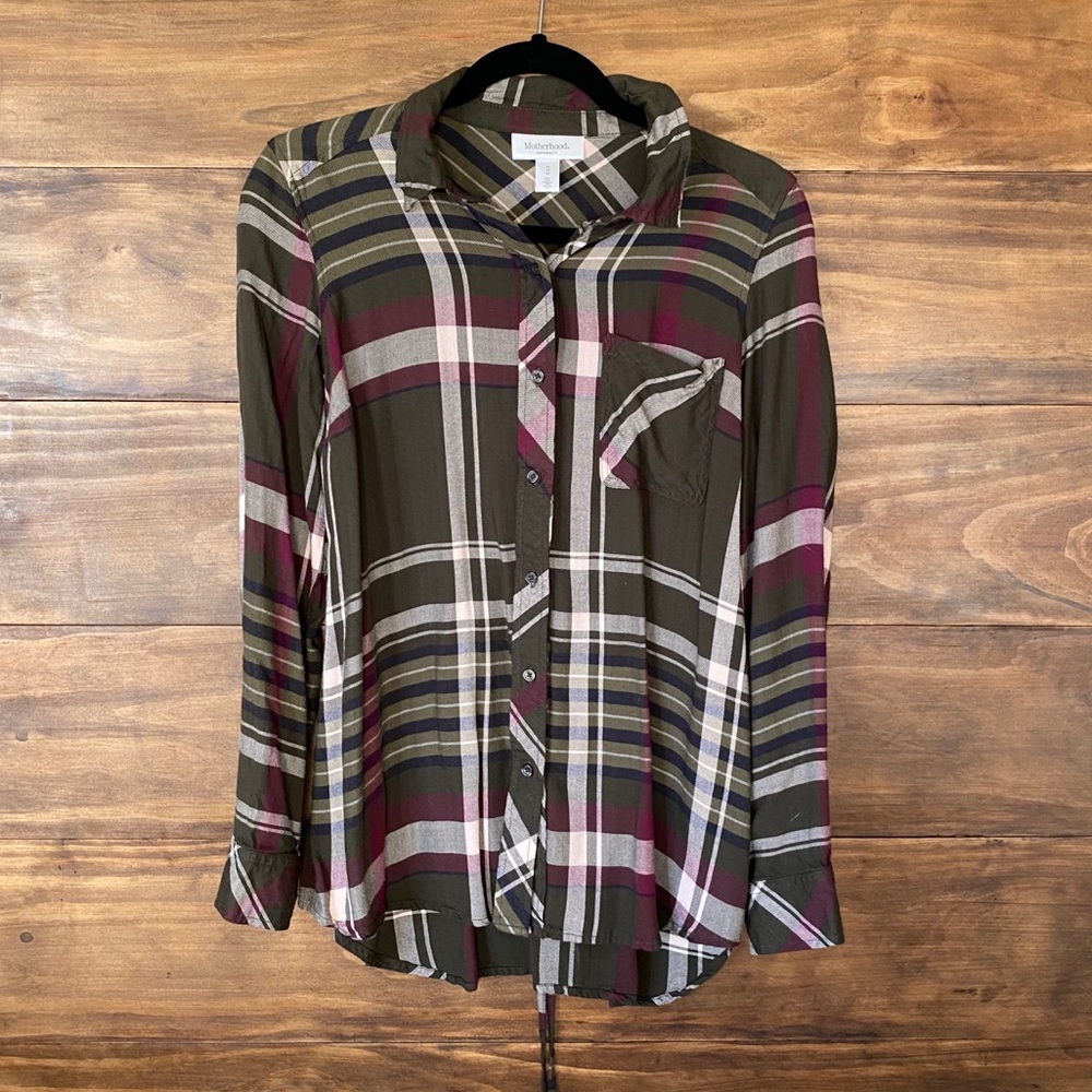 Motherhood Plaid Maternity Shirt